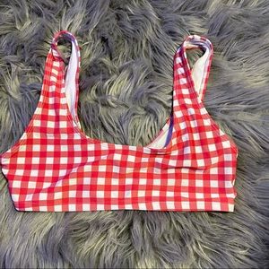 picnic design bathing suit top
